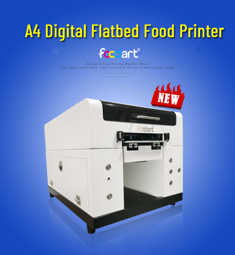 طابعة الأطعمة الرقمية المسطحة الجديدة Foodart مقاس A4 من شركة Foodprinttech